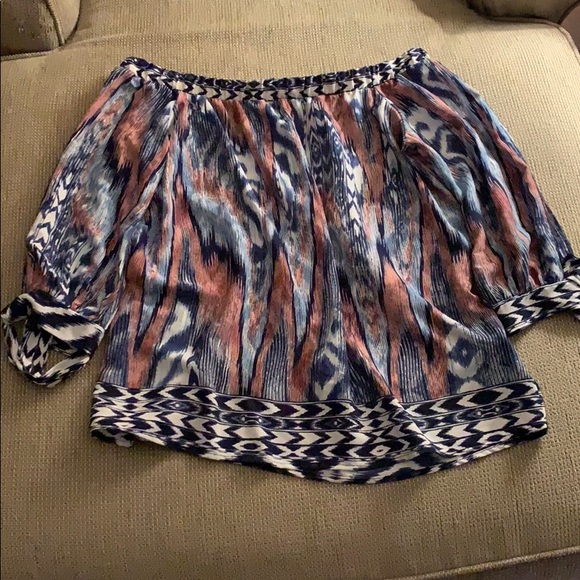Multi colored off the shoulder top! - Picture 1 of 6